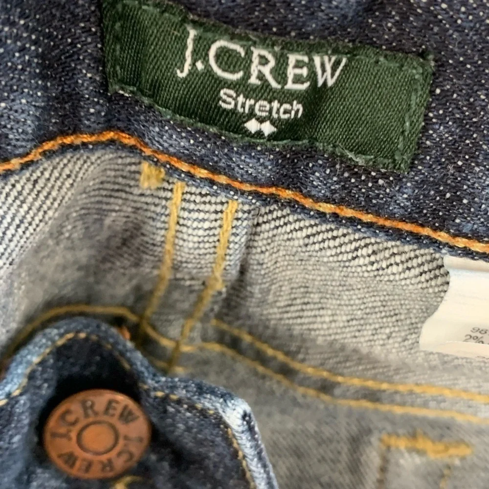 J Crew stretch bootcut denim  jeans 28R 32 in inseam #coastal cowboy